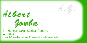 albert gomba business card